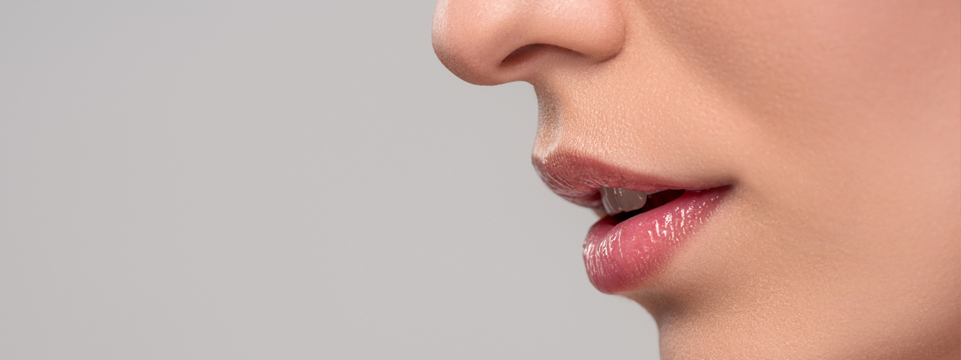 A beautiful woman after dysport treatment.
